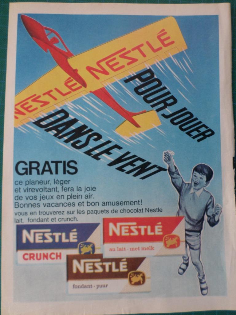 Nestlé chocolat - publicité papier - 1970, Collections, Marques & Objets publicitaires, Enlèvement ou Envoi, Utilisé, Autres types