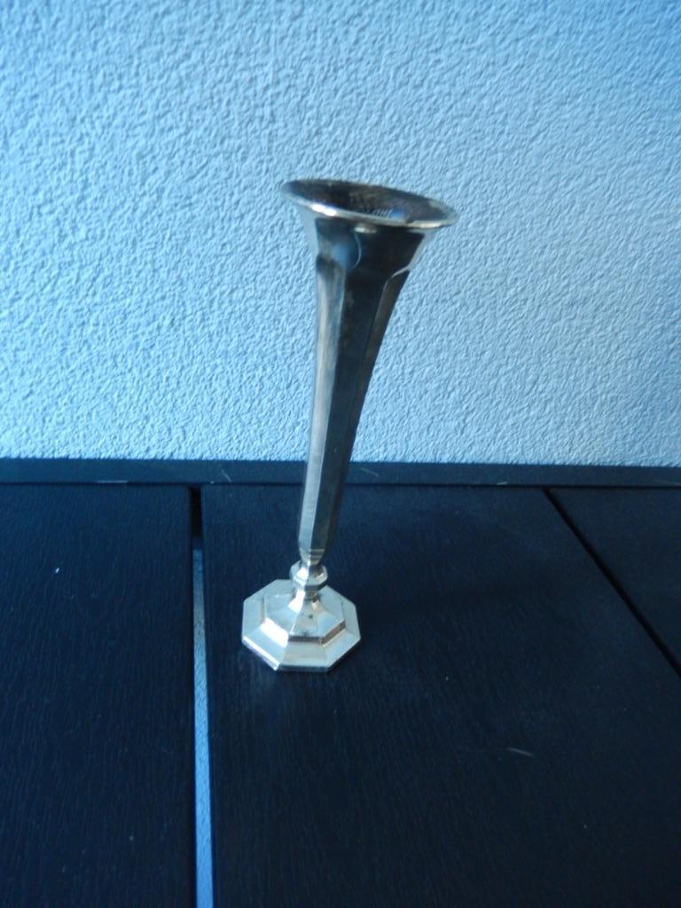 Zilverkleurig vaasje (W. Germany) bmf/n, Maison & Meubles, Enlèvement, Utilisé