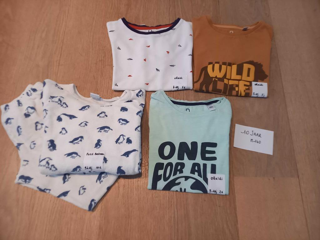 Jongens merkkledij 10 jaar maat 140 Petit Bateau, Ophalen of Verzenden, Shirt of Longsleeve, Jongen, Petit Bateau