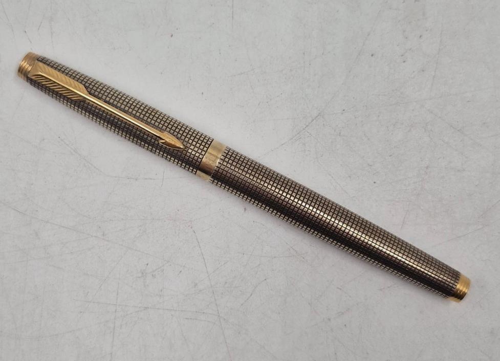 Stylo plume Parker 75 Ciselé en argent Sterling, Ophalen of Verzenden, Vulpen, Parker