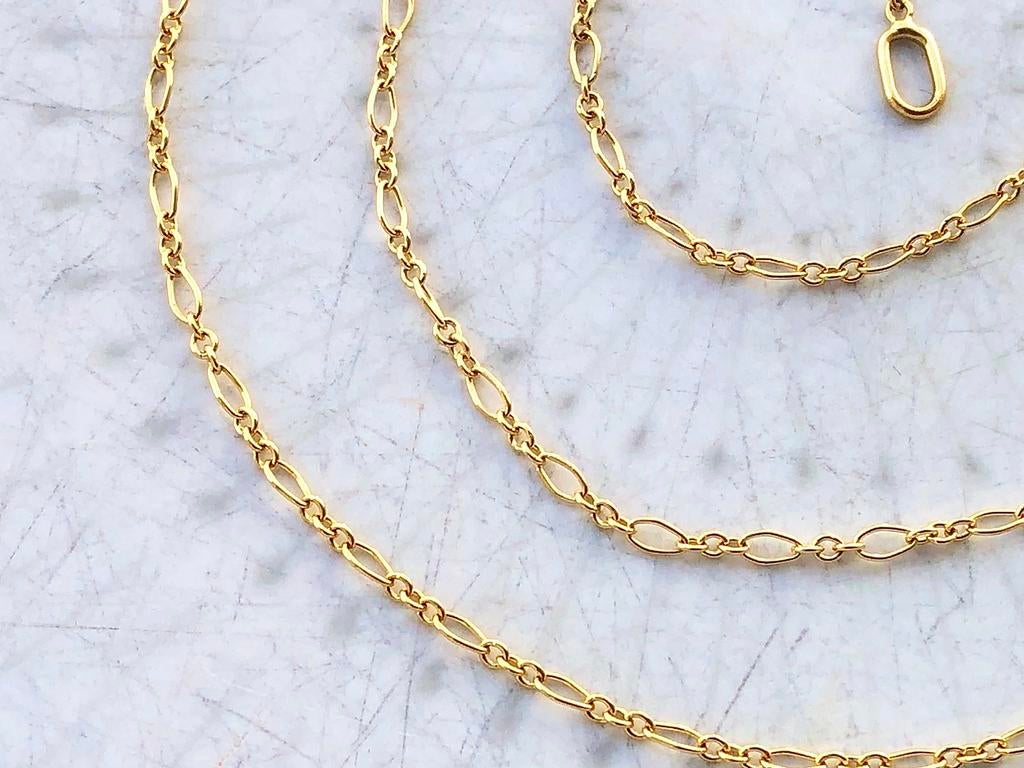 Chainette en or 18 carats, Bijoux, Sacs & Beauté, Colliers, Comme neuf, Or, Jaune, Enlèvement ou Envoi