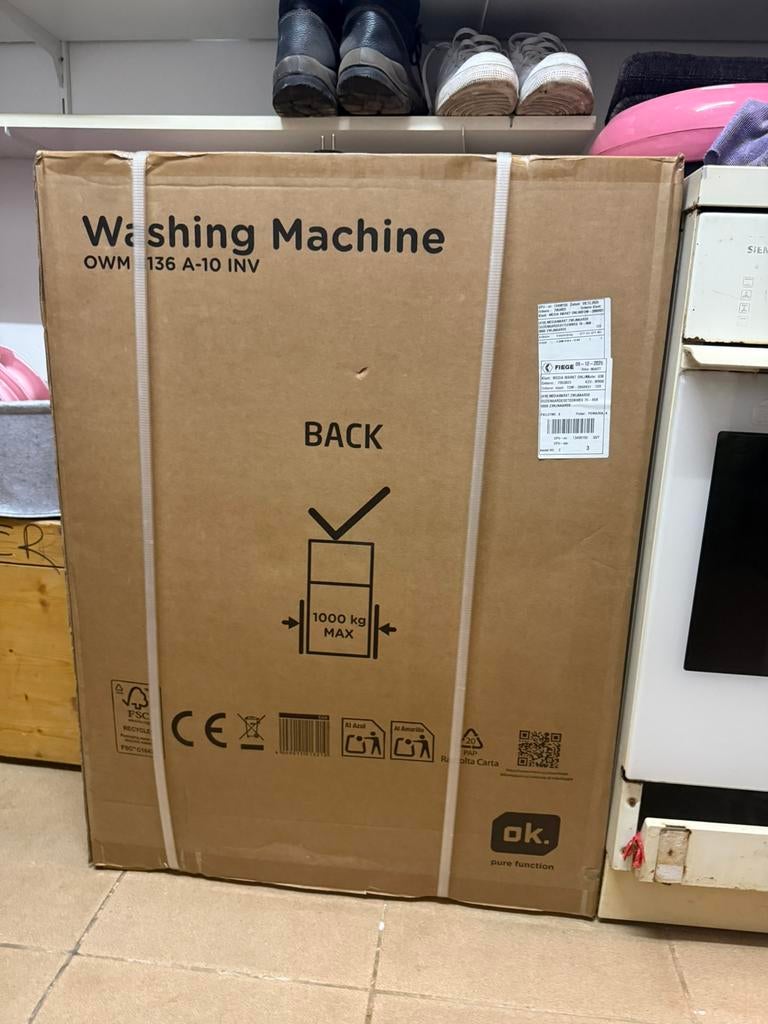 Wasmachine - nieuw in doos - 8kg, Ophalen, Zo goed als nieuw