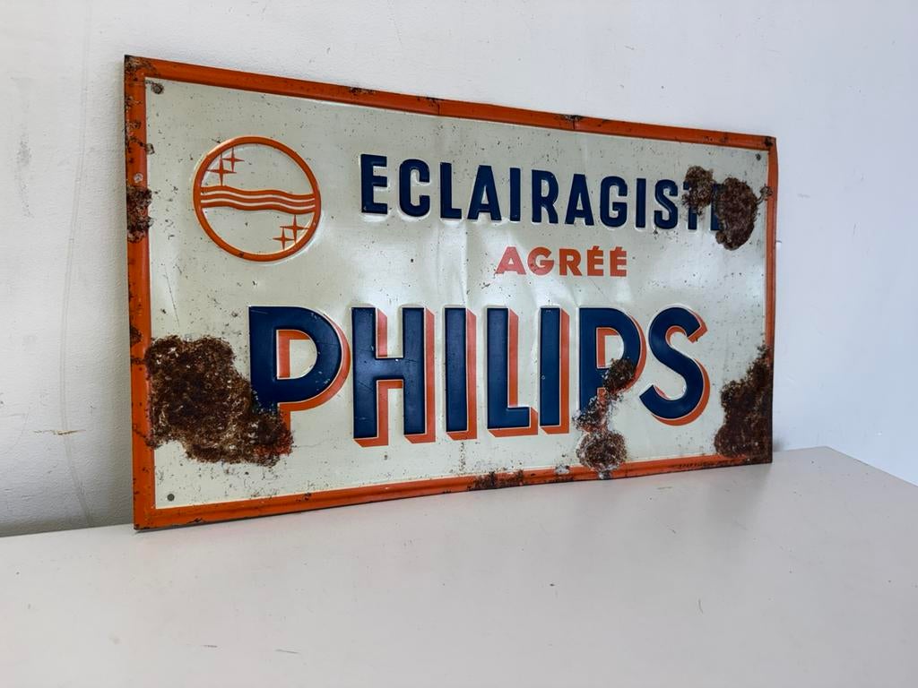 vieux panneau d'affichage PHILIPS, Enlèvement ou Envoi, Utilisé, Panneau publicitaire