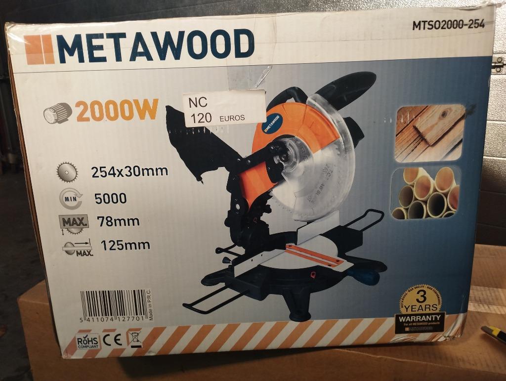 Scie à onglets Metawood MTS02000-254, Neuf, 70 mm ou plus, Enlèvement, Metawood