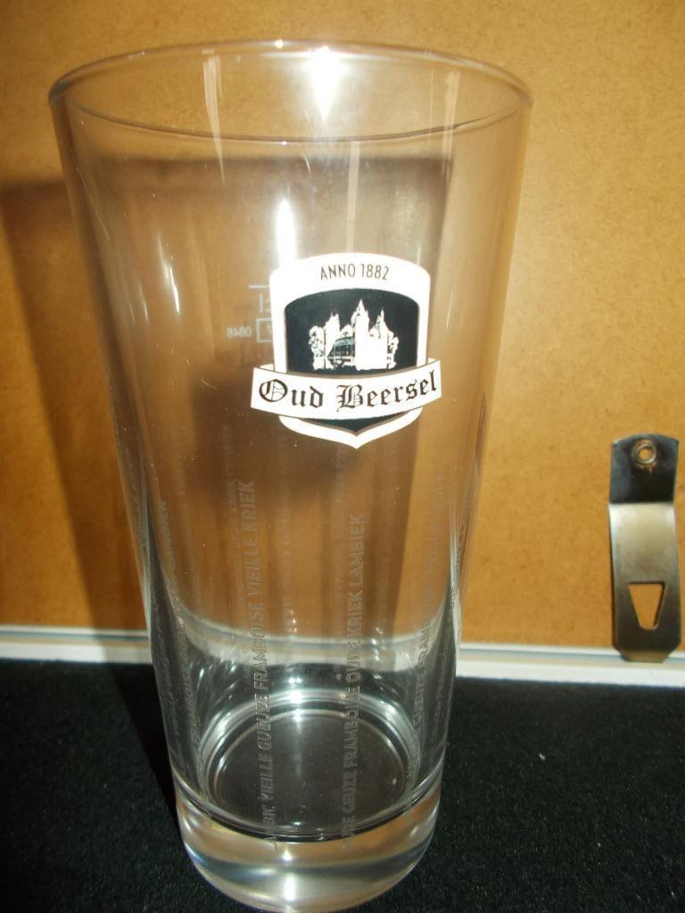 BEERSEL - Geuze Oud beersel - oud glas 25cl-Vandervelden - 2, Verzamelen, Ophalen of Verzenden, Zo goed als nieuw, Glas of Glazen