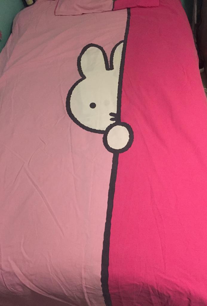 Dekbedovertrek Nijntje, Enlèvement ou Envoi, Rose, Housse de couette, Utilisé