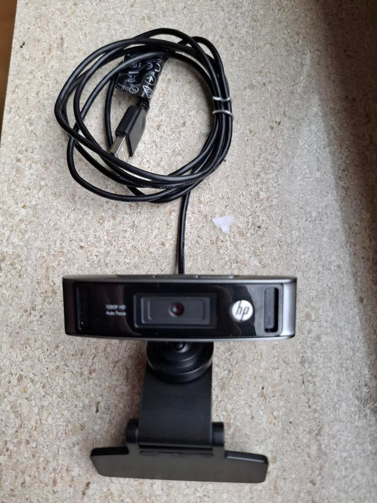 HP 1080 HD-webcam met een USB-kabel van 1,5 m, Ophalen of Verzenden, Zo goed als nieuw, HP, Fotofunctie