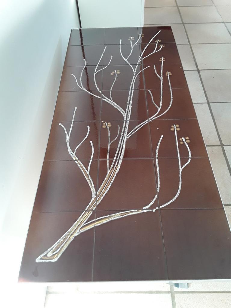 Très belle table basse vintage signée ADRI, Maison & Meubles, 100 à 150 cm, Moins de 50 cm, Comme neuf, Enlèvement