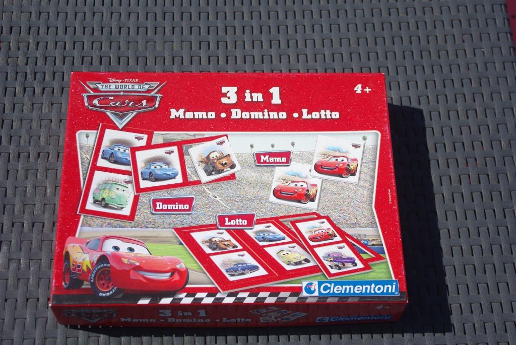Jeu de sociéré 3 en 1 Cars Disney, 1 ou 2 joueurs, Enlèvement ou Envoi, Utilisé, Clementoni