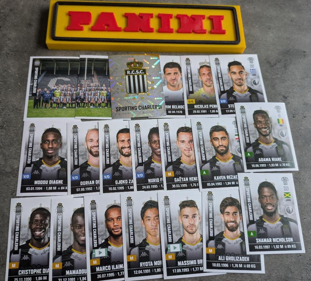 PANINI Lot de 20 autocollants de foot 2019/20 SP.CHARLEROI, Enlèvement ou Envoi, Neuf