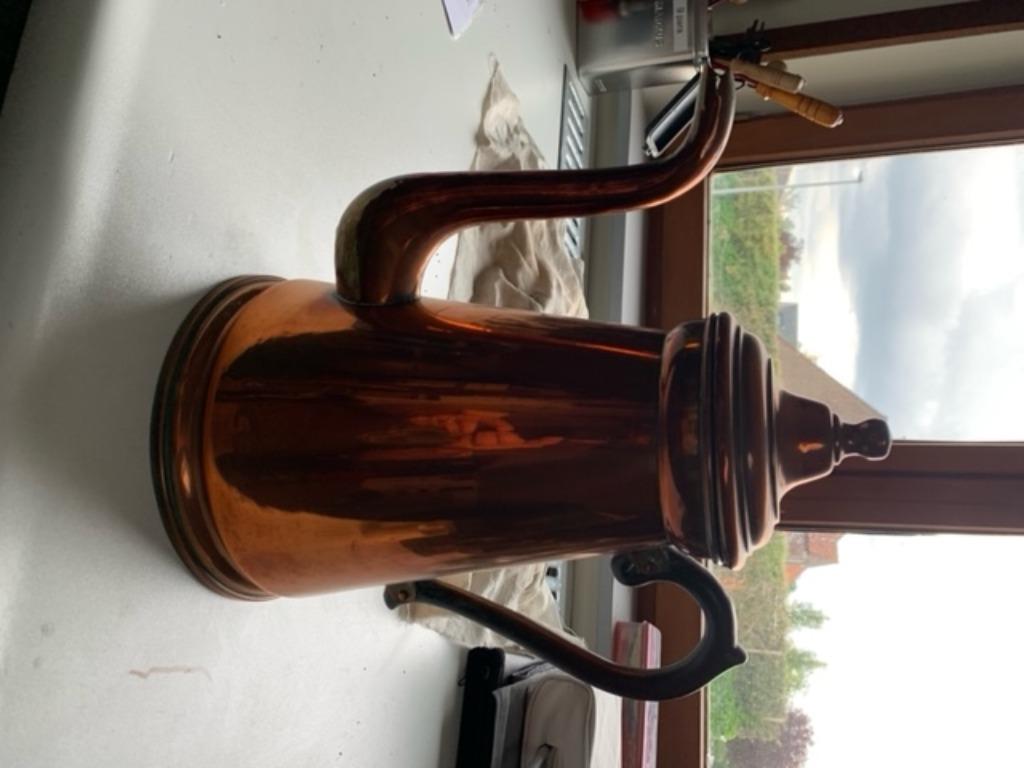 koperen koffiekan, Enlèvement, Cuivre