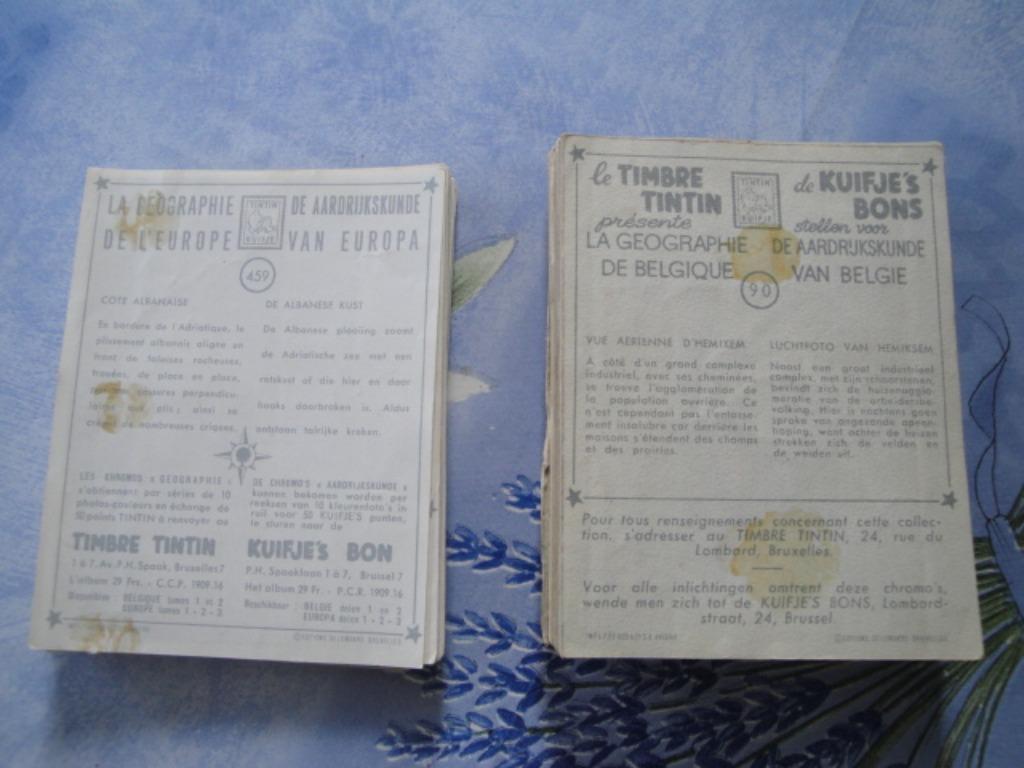 Lot chromos Le Timbre de Tintin, Enlèvement ou Envoi, Utilisé