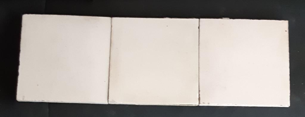 witte keramische tegels 3 stuks antiek, Ophalen
