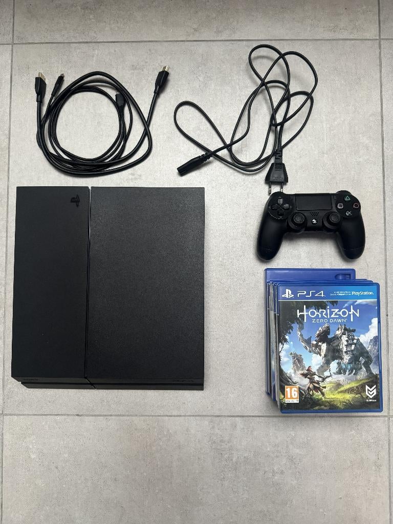 PS4 + 6 Games – Complete Set, Ophalen of Verzenden, Met 1 controller, Original, 500 GB