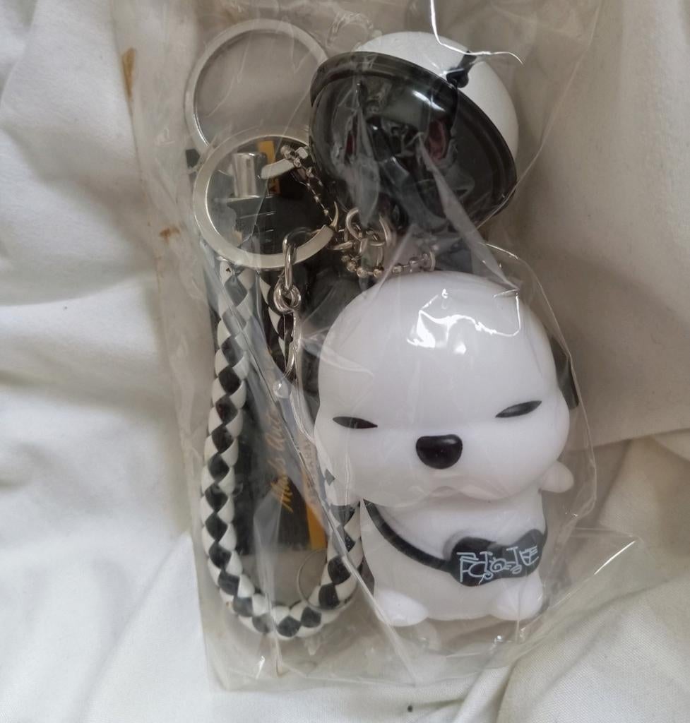 Porte-clés - chien blanc, Enlèvement ou Envoi