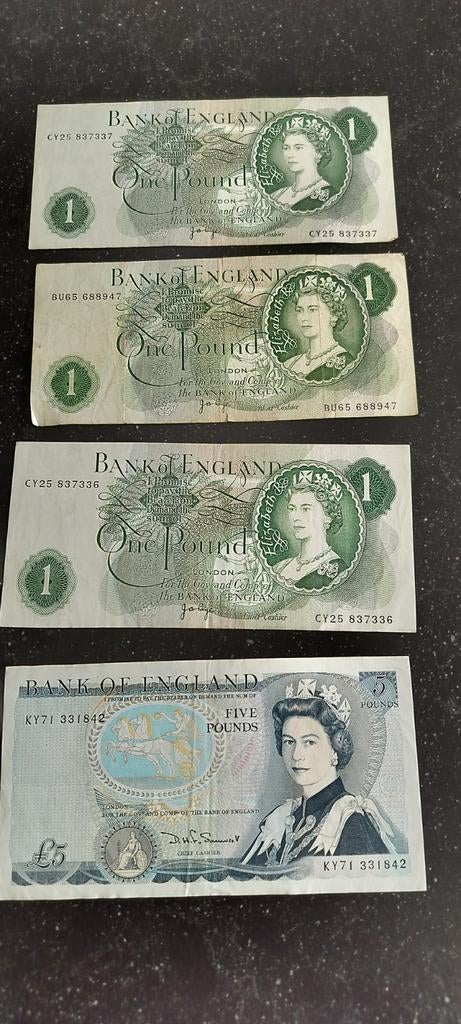 billets de banque anglais, Timbres & Monnaies, Billets de banque | Europe | Billets non-euro, Enlèvement ou Envoi