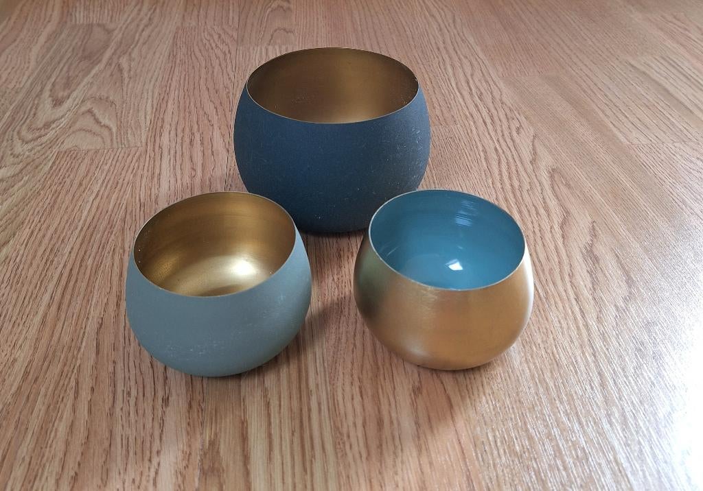 3 theelichthouders Juntoo, Ophalen, Zo goed als nieuw