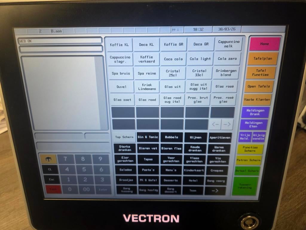 Kassa Vectron, Ophalen