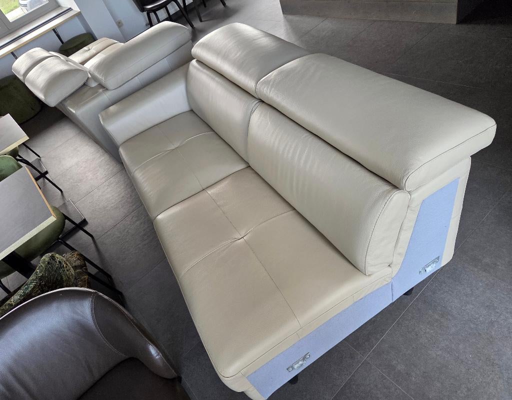 Canapé d'angle MADISON - Fauteuil d'angle - beige, Enlèvement, Comme neuf, Cuir, Landelijk