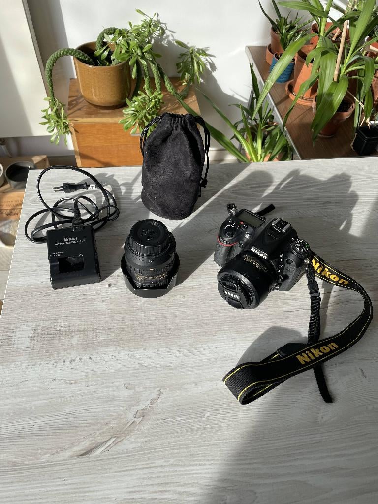 Nikon D7100 + 2 objectifs, Audio, Tv en Foto, Ophalen, Gebruikt, Spiegelreflex, Nikon