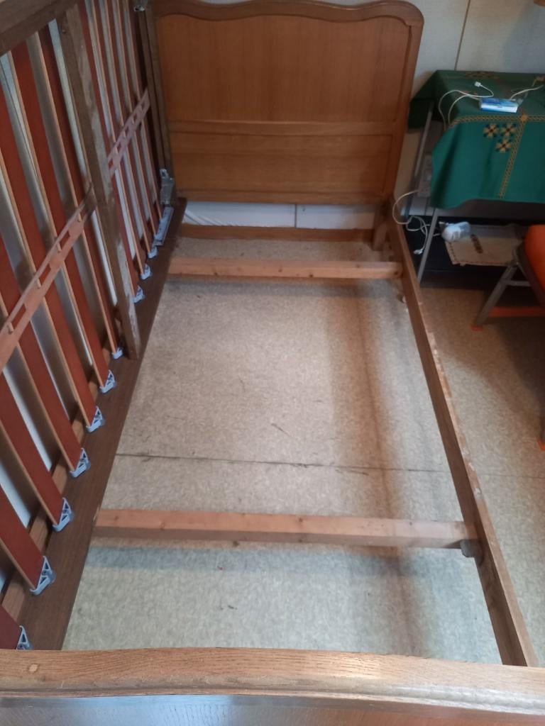 2 lits pour 1 personne, Maison & Meubles, Enlèvement, Utilisé, Une personne, Brun