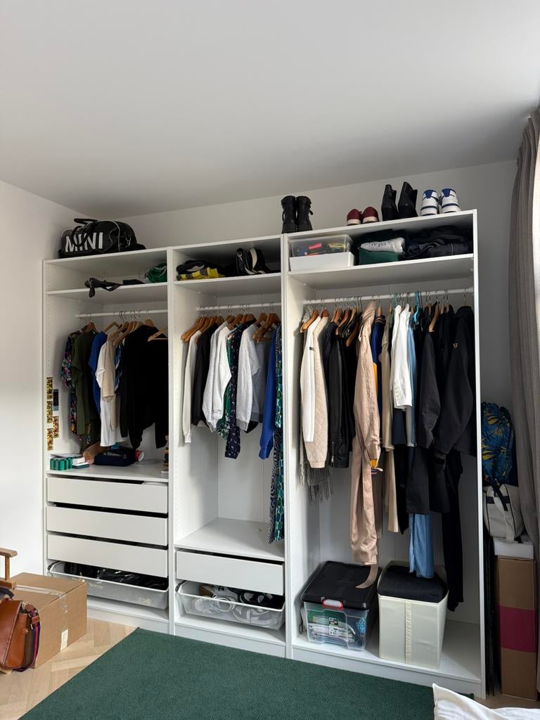 Ikea pax kleerkast wit, Ophalen, Zo goed als nieuw, Met plank(en)