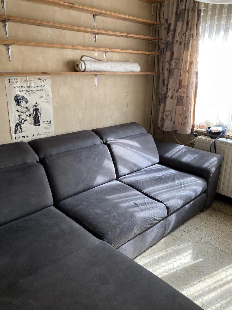 Canapé d'angle avec lit et bac de rangement, Maison & Meubles, Enlèvement, Utilisé, Tissus