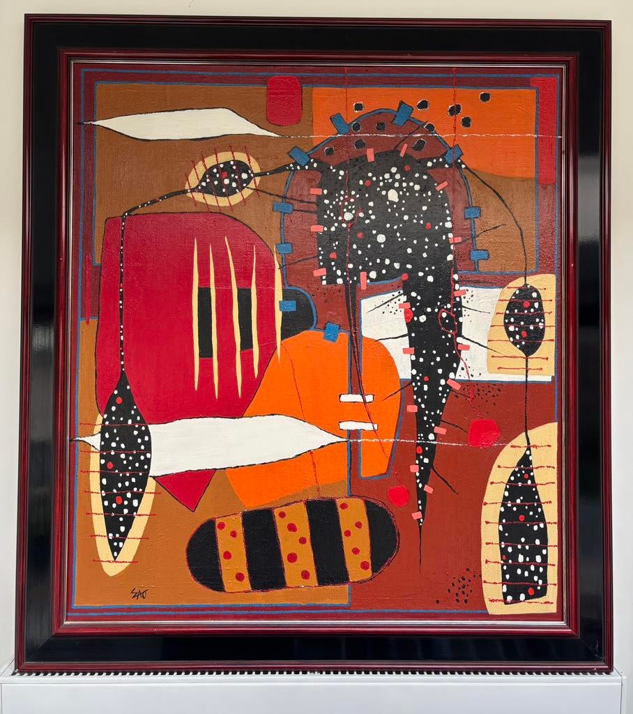 Groot Modern schilderij, Antiek en Kunst, Kunst | Schilderijen | Modern, Ophalen