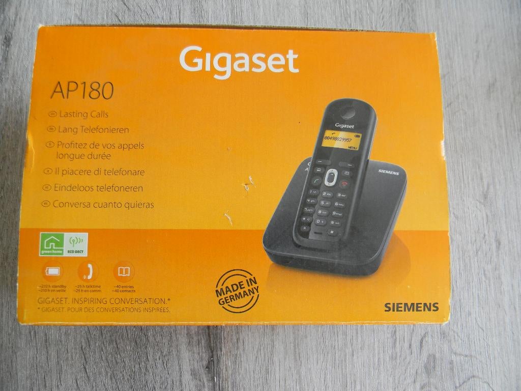 gigaset AP180 met dubbele telefoon (duo), Telecommunicatie, Vaste telefoons | Handsets en Draadloos, Ophalen, Zo goed als nieuw