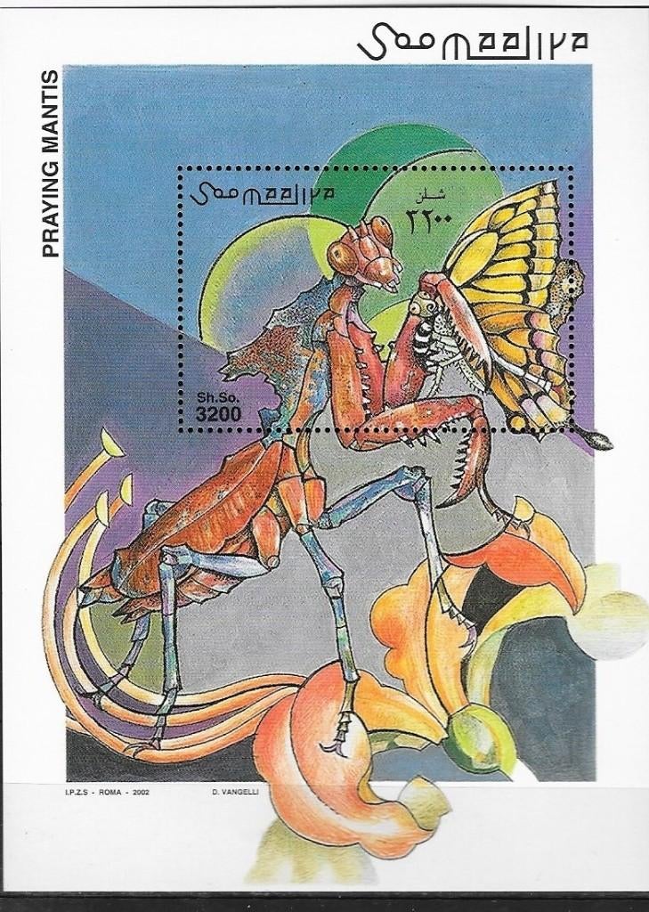Timbres animaux insectes Somalie, Envoi, Non oblitéré