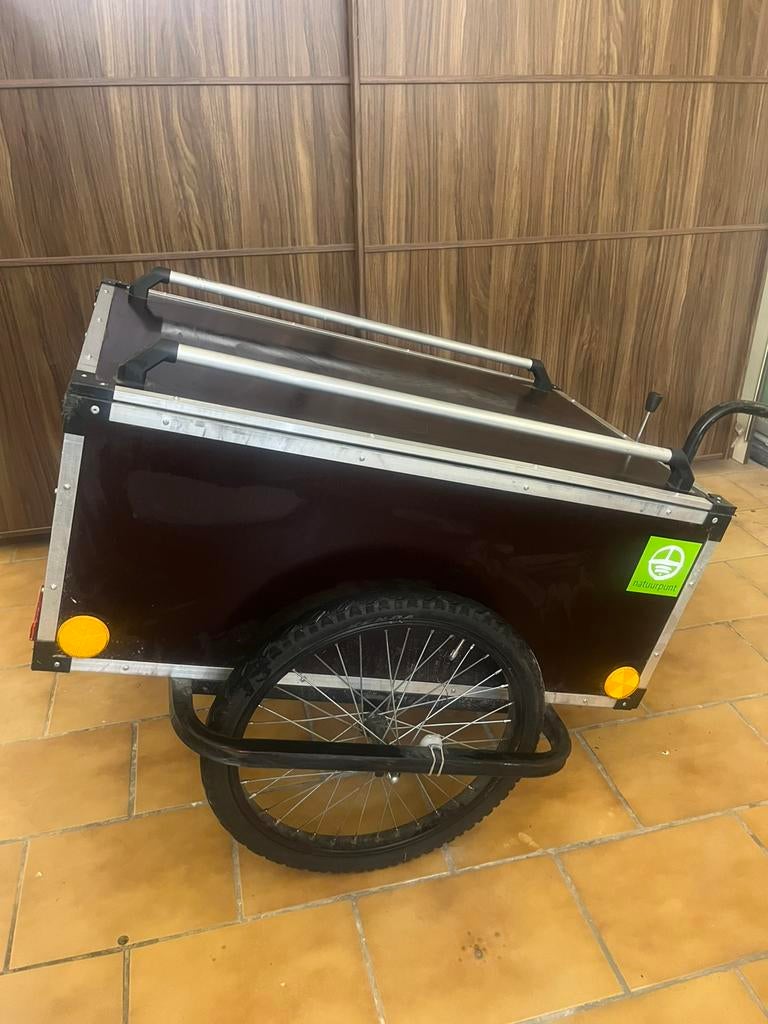 Transport box/ aanhangwagen voor fiets grote laadbak, Ophalen, Zo goed als nieuw