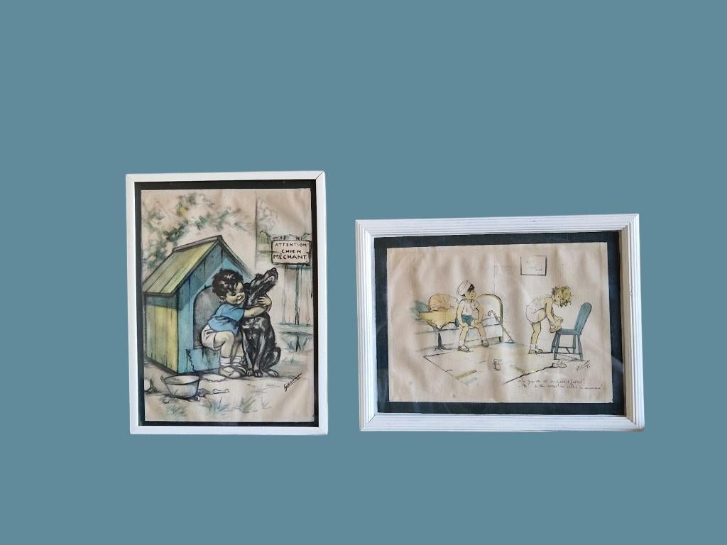 Germaine Bouret 2 kleurenlitho's, Ophalen of Verzenden