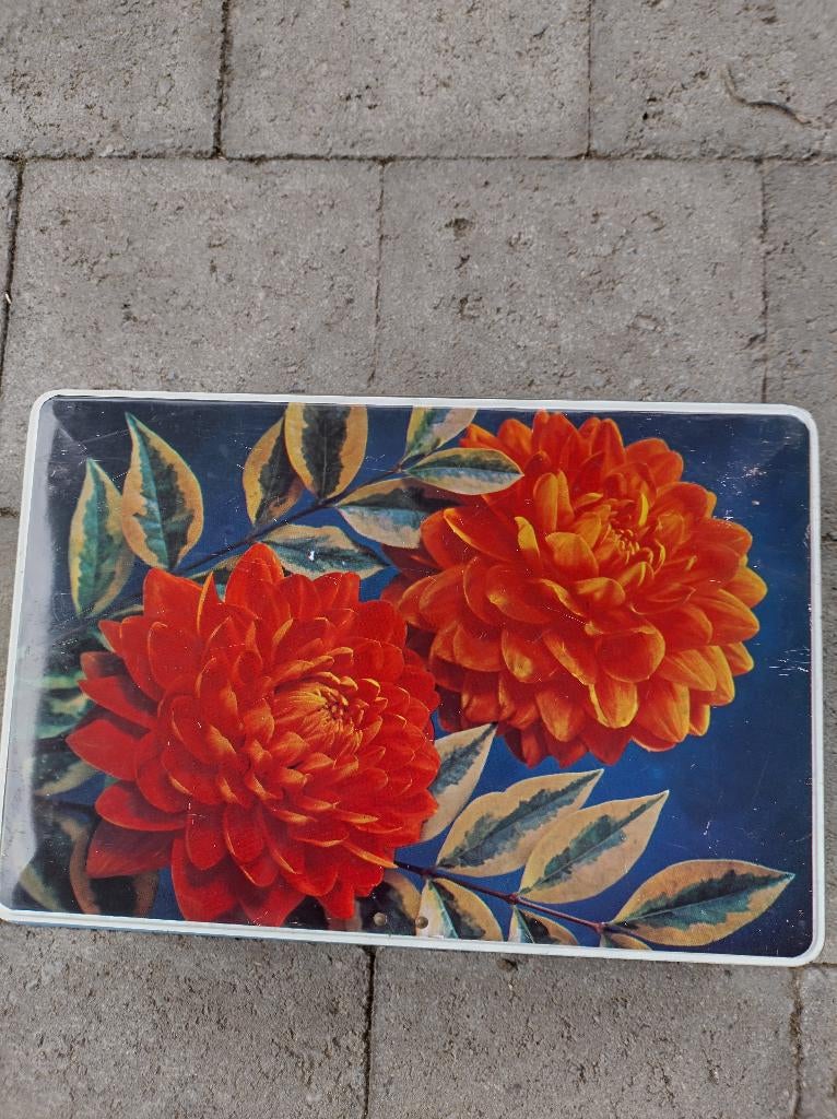 Oude blikken koekendoos, Verzamelen, Blikken, Ophalen of Verzenden, Gebruikt