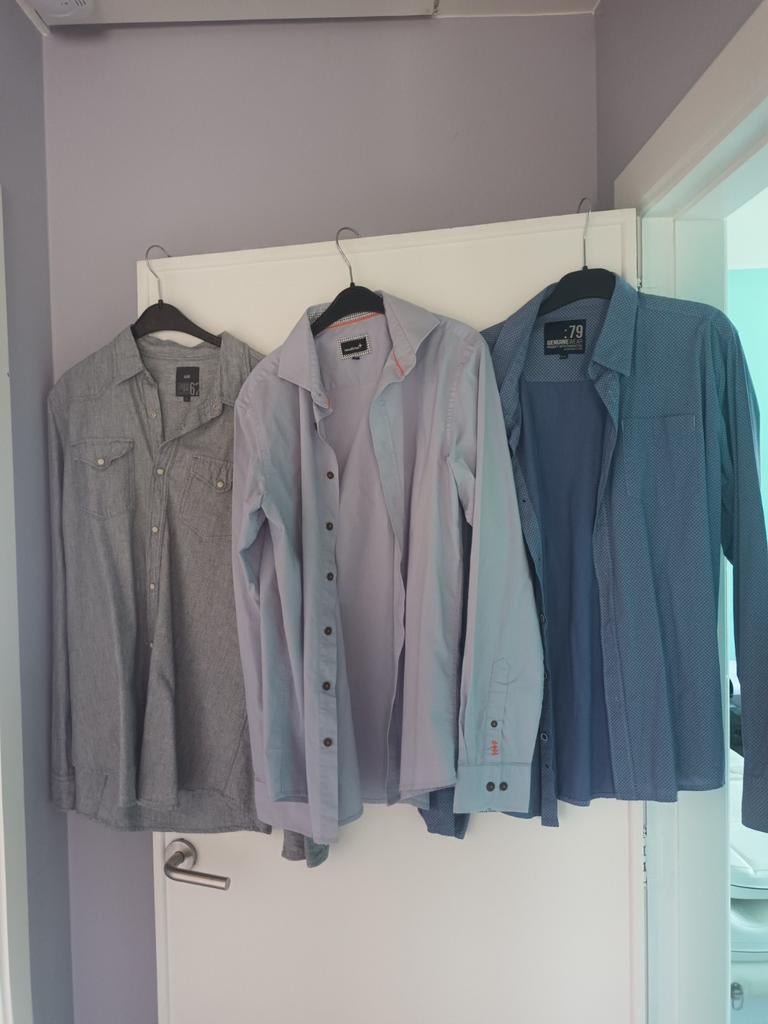 Heren hemden L XL XXL te koop voor 5euro het stuk., Ophalen, Maat 52/54 (L)