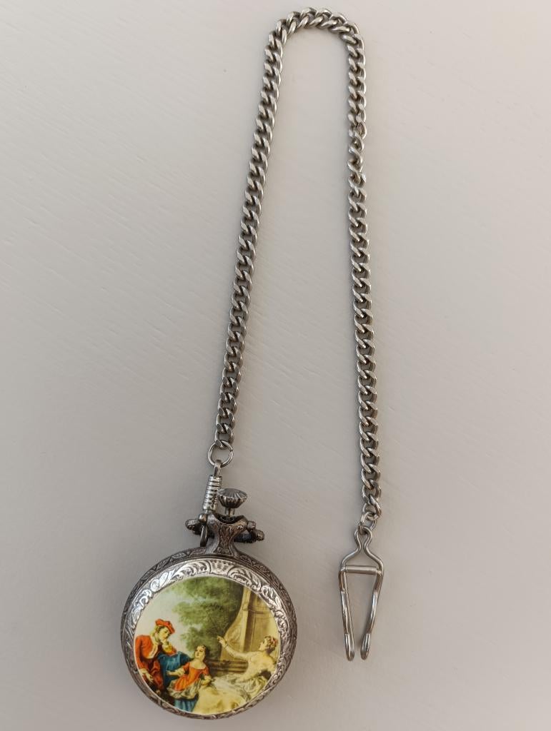 Montre à gousset personnages, Enlèvement ou Envoi, Montre de poche, Avec chaîne