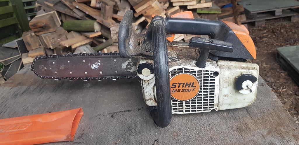 Stihl ms200t kettingzaag, Tuin en Terras, Ophalen, Gebruikt, Stihl