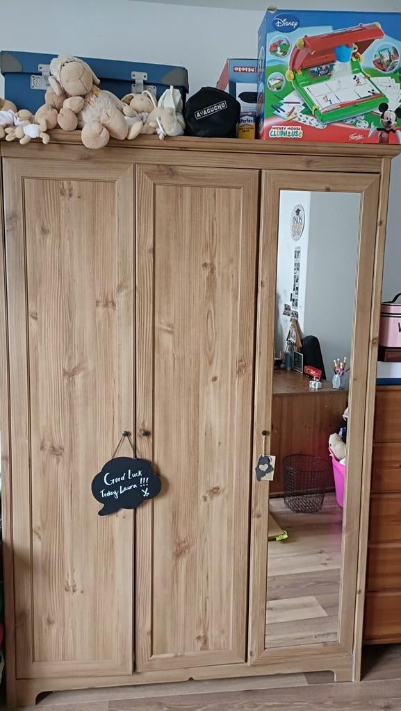 IKEA kleerkast 3 deuren met 1 spiegel, Huis en Inrichting, Kasten | Kleerkasten, Ophalen, Met deur(en), Gebruikt, 100 tot 150 cm