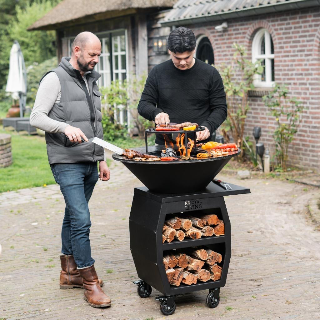 BBQ Plancha Companero XXL 2.0 Blackline met houtopslag NW, Ophalen of Verzenden, Nieuw, RJRoyal Living, Met accessoires