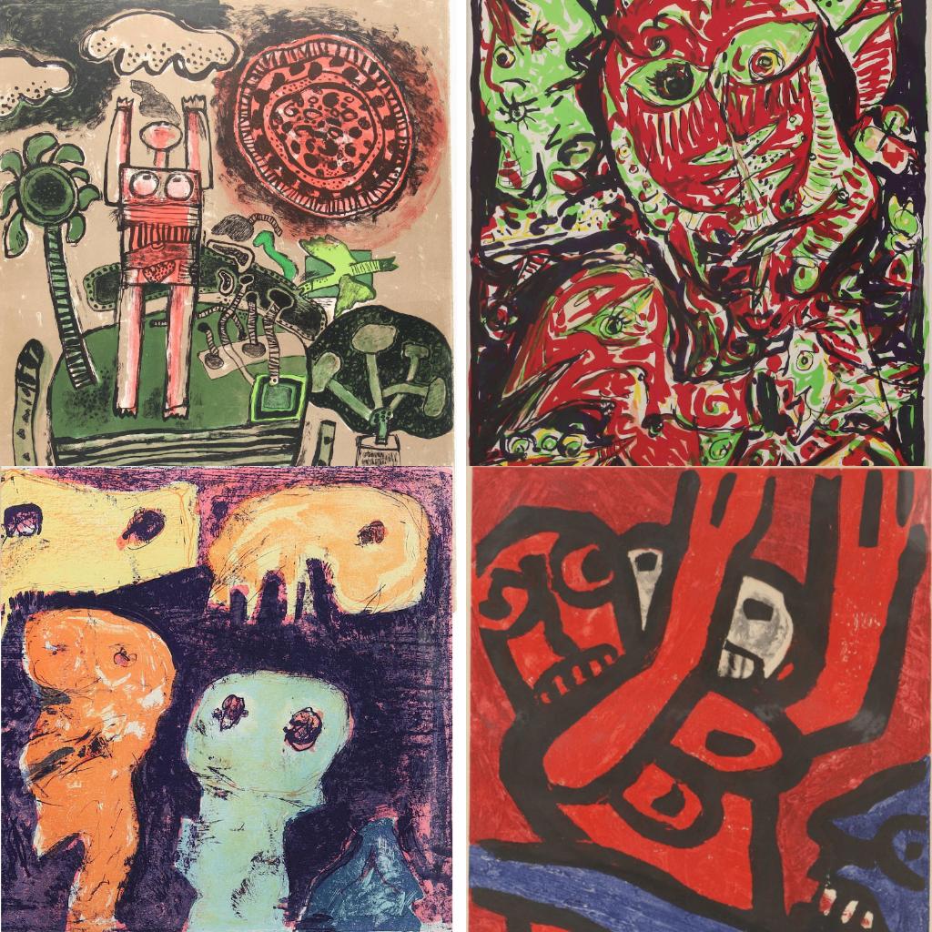 Litho opruiming/sale Corneille, Pedersen, Lindstrom, Balle, Antiek en Kunst, Kunst | Litho's en Zeefdrukken, Ophalen of Verzenden