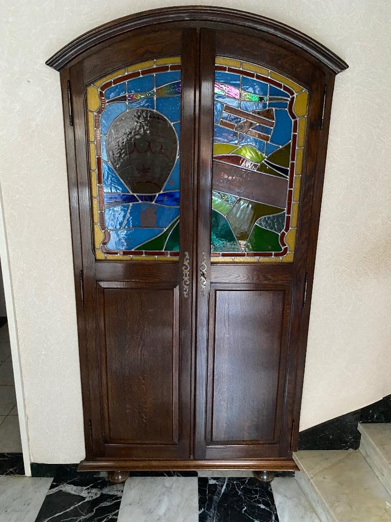 Portes de vestiaire en verre au plomb, Antiquités & Art, Enlèvement