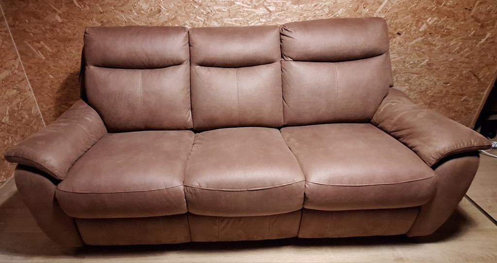 Lederen 3zit 2x elektr relax & lederen 2 zit, Huis en Inrichting, Ophalen