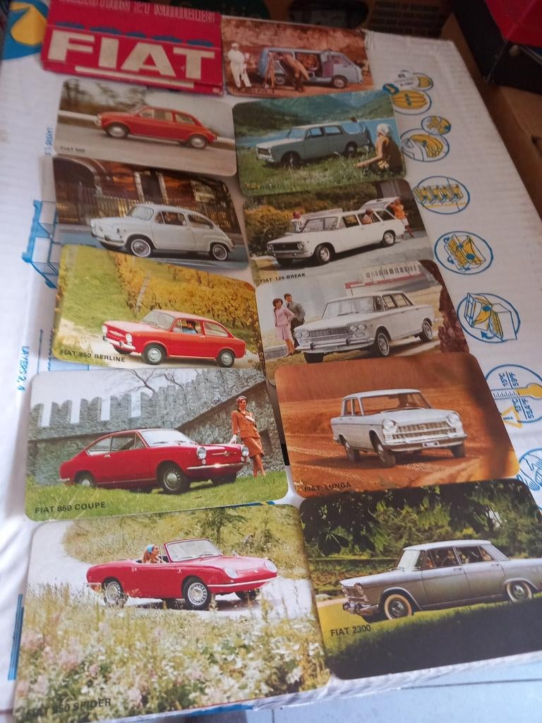 Fiat kaarten,12 stuks, Boeken, Auto's | Folders en Tijdschriften, Ophalen