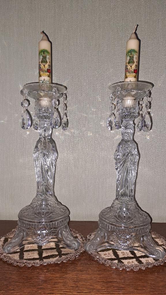 Glazen kandelaars, Ophalen, Glas