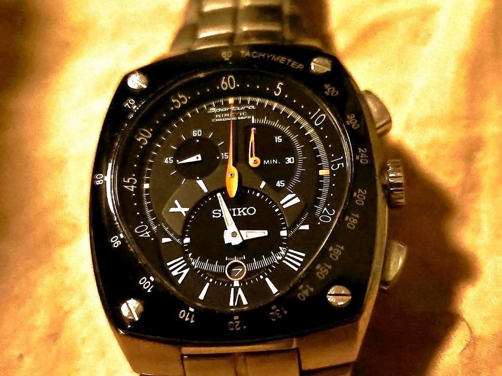 Chronographe cinétique Seiko Sportura, modèle rare avec roma, Bijoux, Sacs & Beauté, Montres | Hommes, Montre-bracelet, Seiko