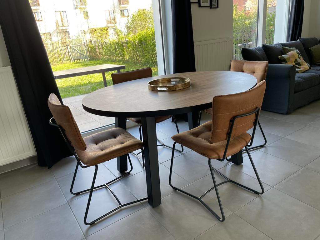 Henders & Hazel tafel en stoelen, Huis en Inrichting, Tafels | Eettafels, Ophalen