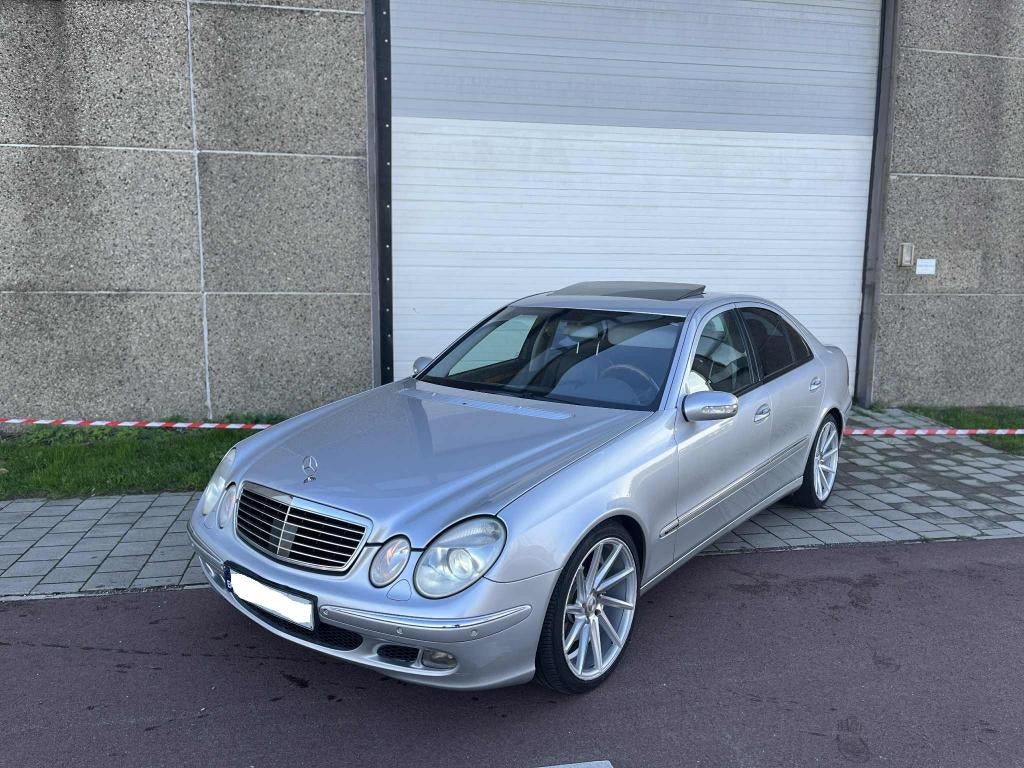 Mercedes - Benz w211 e320 Benzine 4-MATIC Elegance Automaat, Autos, Cuir, Argent ou Gris, 4 portes, Entreprise