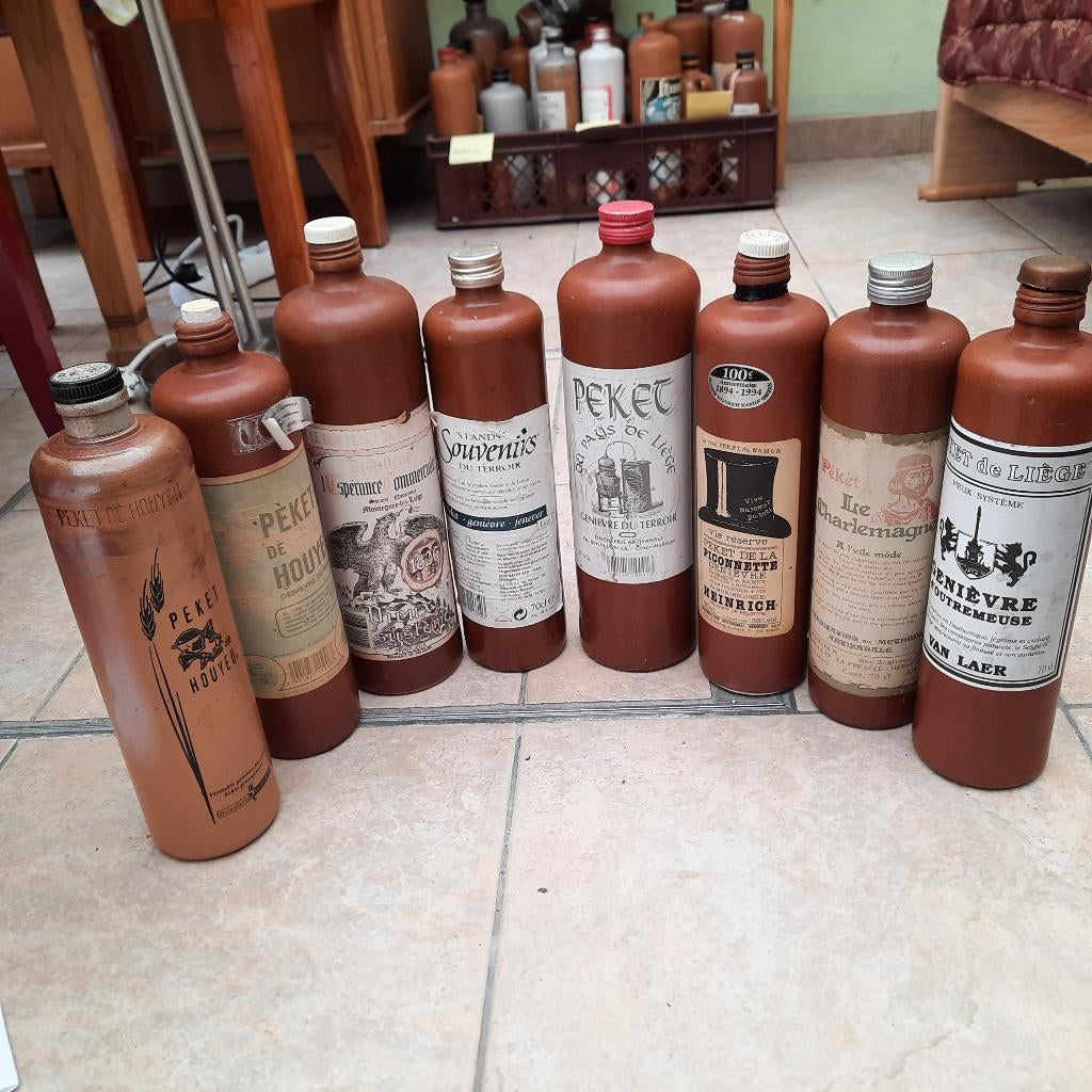 lege jeneverflessen, Ophalen, Gebruikt