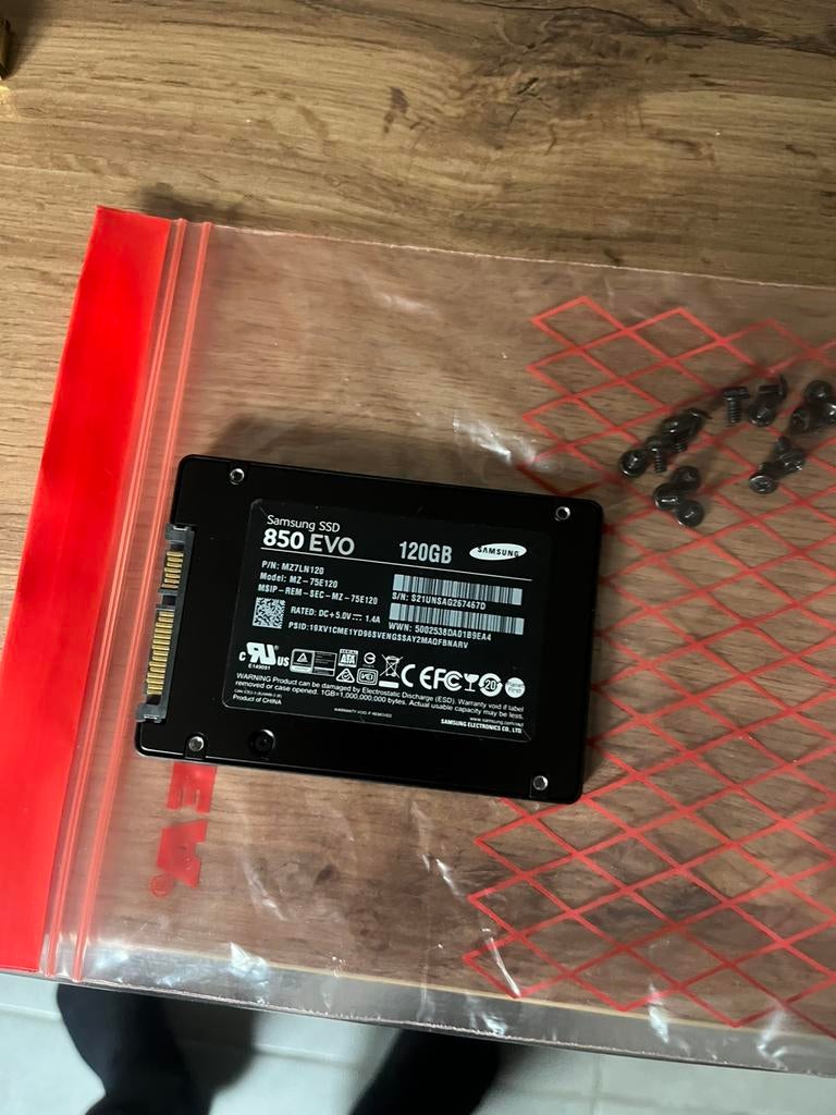 Samsung ssd 850 evo 120 GB, Ophalen, Zo goed als nieuw, SSD