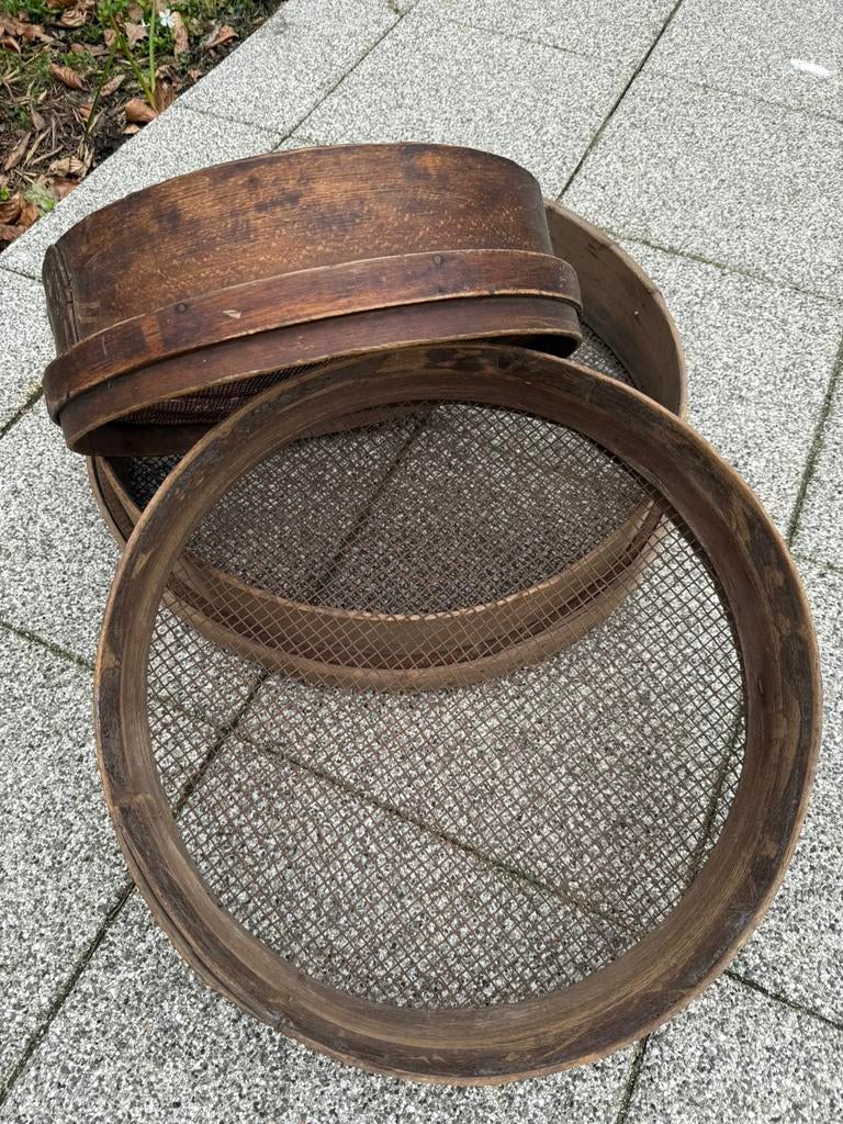 oude houten zeven (zeeframen), Huis en Inrichting, Woonaccessoires | Dienbladen, Ophalen, Gebruikt