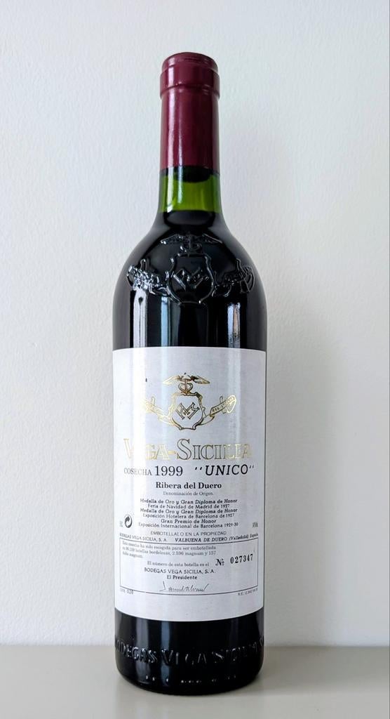 Vega-Sicilia "Unico" 1999, Neuf, Enlèvement ou Envoi, Pleine, Vin rouge